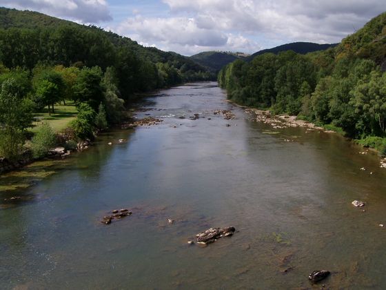Blick auf den Tarn von der Brücke bei Villeneuve Bild